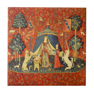 Carreau Tapisseries Unicorne Lady Legend Médiéval