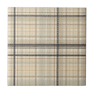 Carreau Tartan de ligne pointillée neutre