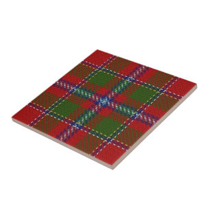 Carreau Tartan écossais de rouge d'expressions de Drummond