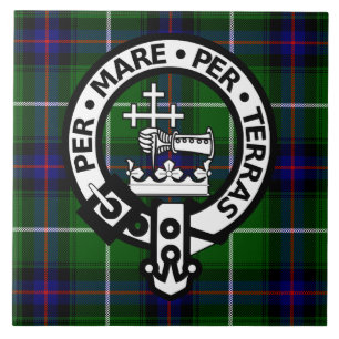 Carreau Tartan et crête écossais de Donald de clan