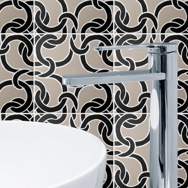 Carreau Taupe Et Noir Céleste Tuile Motif sans Seamless (Créateur téléchargé)