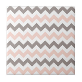 Carreau Taupe rose vif moderne Chevron