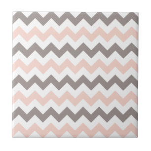 Carreau Taupe rose vif moderne Chevron
