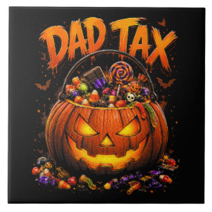 Carreau Taxe Papa Drôle Halloween Citrouille