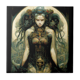 Carreau Technologie biologique Femme Imaginaire Sci-Fi