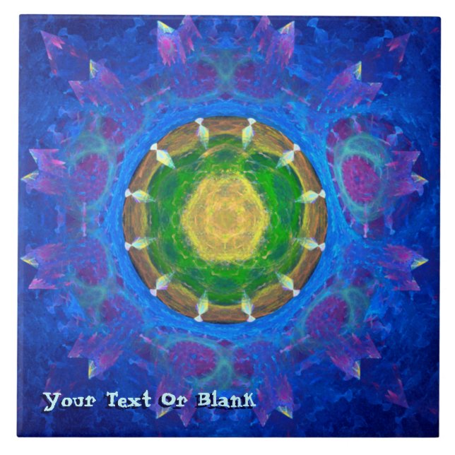 Carreau Teinture à tarte bleu-vert (Devant)