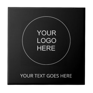 Carreau Téléchargez votre propre logo de société ici noir