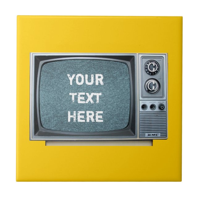 Carreau Télévision vintage avec écran statique (Devant)