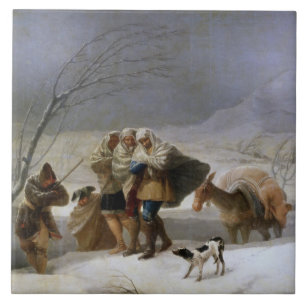 Carreau Tempête de neige en hiver (par Francisco Goya)