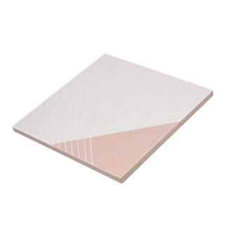 Carreau Tendance Élégant Géométrique Chic Sur Blush Et Ros