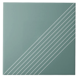 Carreau Tendance Élégant Géométrique Chic Sur Vert Sauge