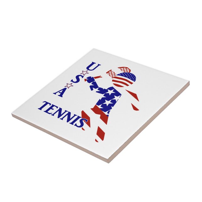 Carreau TENNIS DES HOMMES Patriotiques DES USA (Côté)