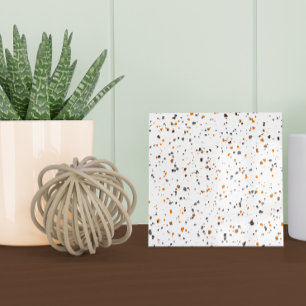 Carreau Terrazzo Brown blanc orange moderne