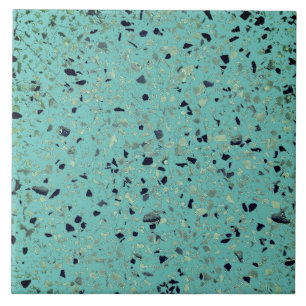 Carreau Terrazzo Green Turquoise Minimal moderne Motif en
