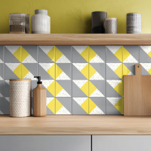 Carreau Terrazzo gris jaune moderne