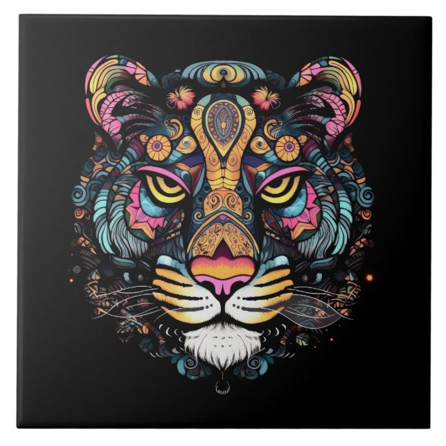 Carreau Tête de tigre  (Devant)