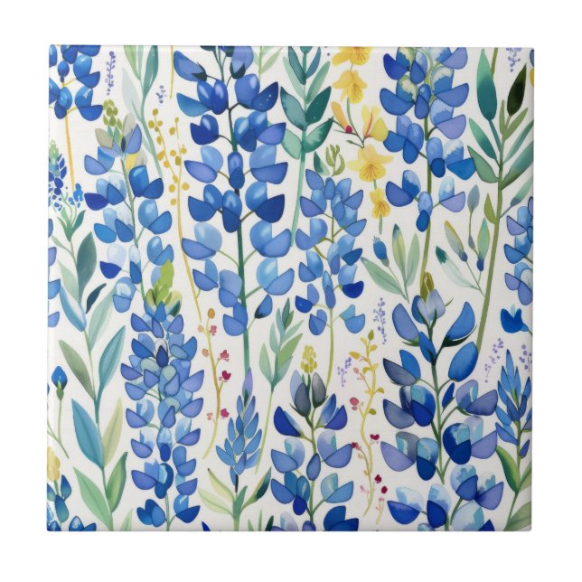 Carreau Texas Bluebonnet Floral Repeating (Devant)