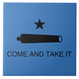 Carreau Texas Flag & Spartan Leonidas "Venez le prendre !"