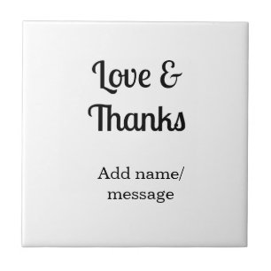 Carreau Texte de message pour nom d'entreprise Love and th