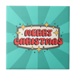 Carreau Texte de noël super rétro