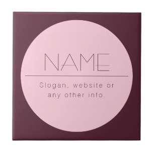 Carreau Texte moderne personnalisable avec bordure