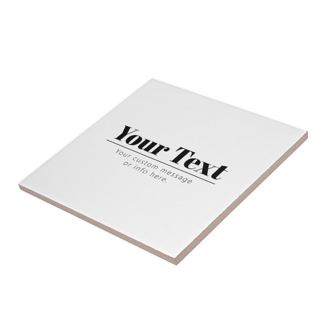 Carreau Texte rétro-moderne élégant | Noir & Blanc (Côté)