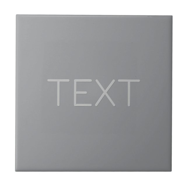 Carreau Texte simple à 3 dimensions | Gray (Devant)