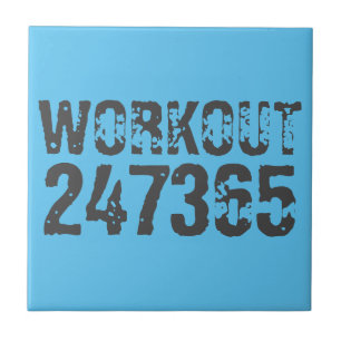 Carreau Texte usé et rayé Workout 247365 bleu