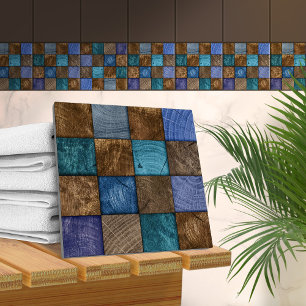 Carreau Texture en bois Mosaïque Art