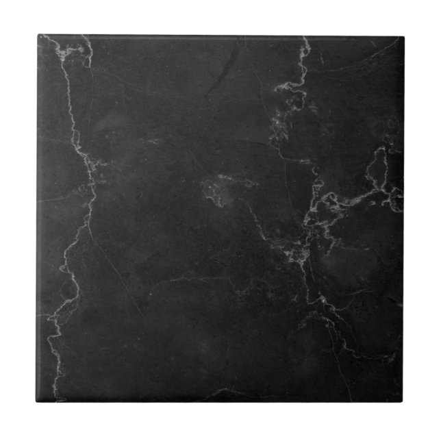 Carreau Texture noire Simple Marbre moderne élégant (Devant)