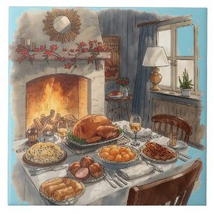 Carreau Thankesgiving, Plats traditionnels, Table d'automn