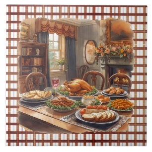 Carreau Thanksgiving, Family Gthering, Plats Tradisiens