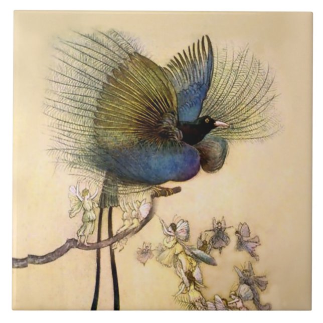 Carreau “The Most Beautiful Bird” by Warwick Goble (Devant)