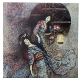 Carreau “The Peony Lantern” by Warwick Goble