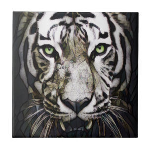 Carreau Tigre blanc en verre tendu