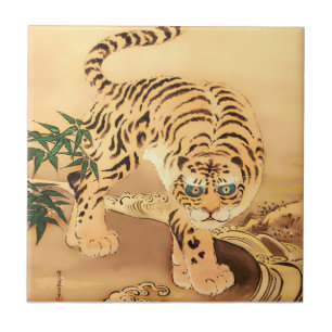 Carreau Tigre Minhwa vintage par un flux