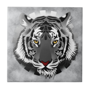 Carreau Tigre noir et blanc