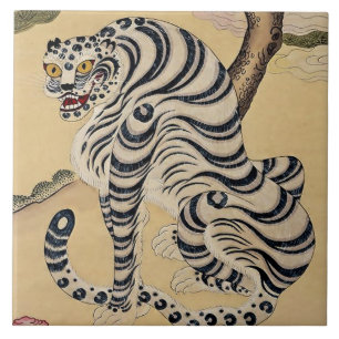 Carreau Tigre rayé coréen Minhwa