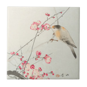 CARREAU TILE CÉRAMIQUE : OHARA KOSON : SONGBIRD