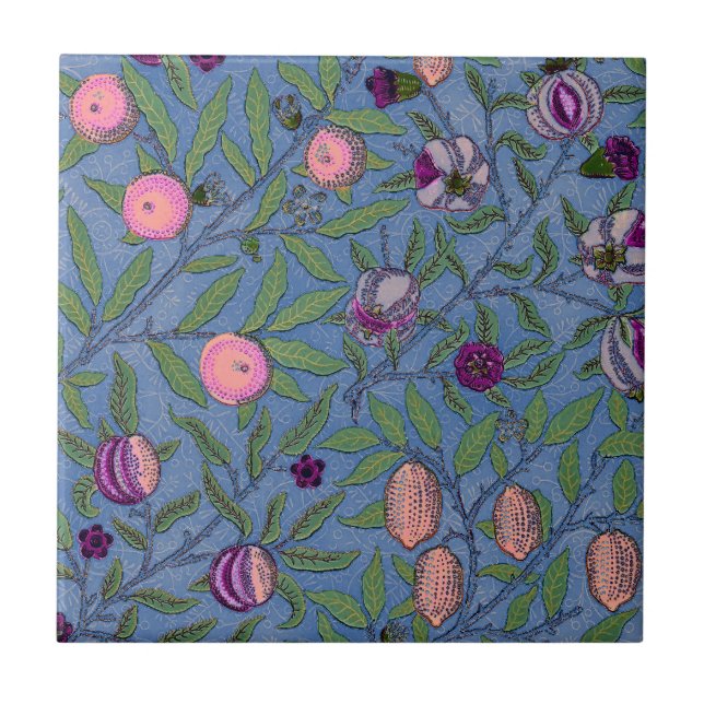 CARREAU TILE CÉRAMIQUE : WILLIAM MORRIS : POMEGRANATES (Devant)