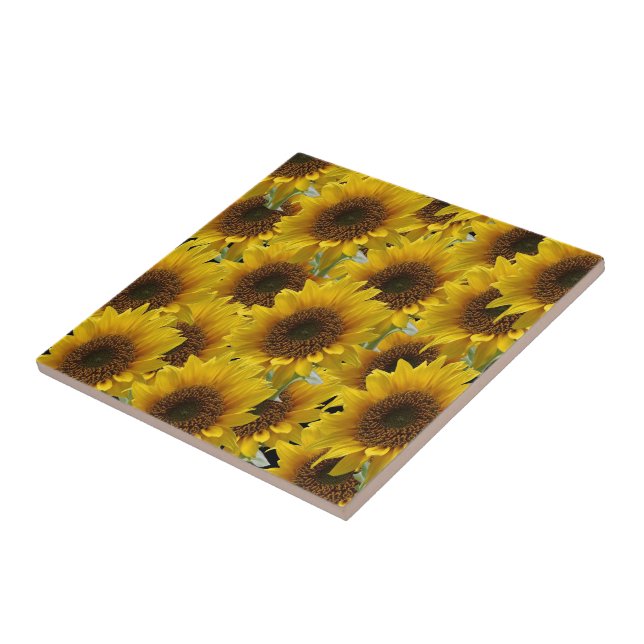 Carreau Tile de céramique tournesol (Côté)