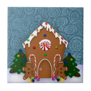 Carreau Tile de maison en pain d'épice