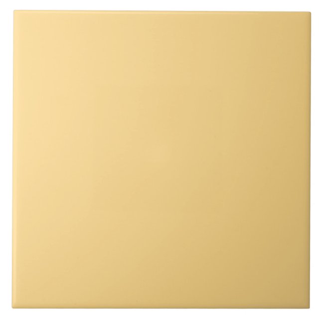 Carreau Tile en céramique jaune safran (Devant)