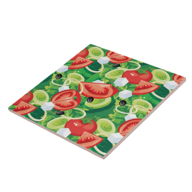 Carreau Tile Trivet-Légumes (Côté)