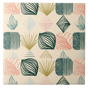 Carreau Tissu de moisissure tribale des Caraïbes gras : cr