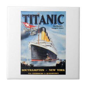 Carreau Titanic White Star Line - Le plus grand Liner du m