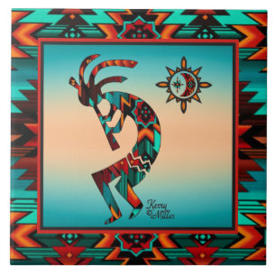 Carreau TITRE CÉRAMIQUE Kokopelli Sud-Ouest