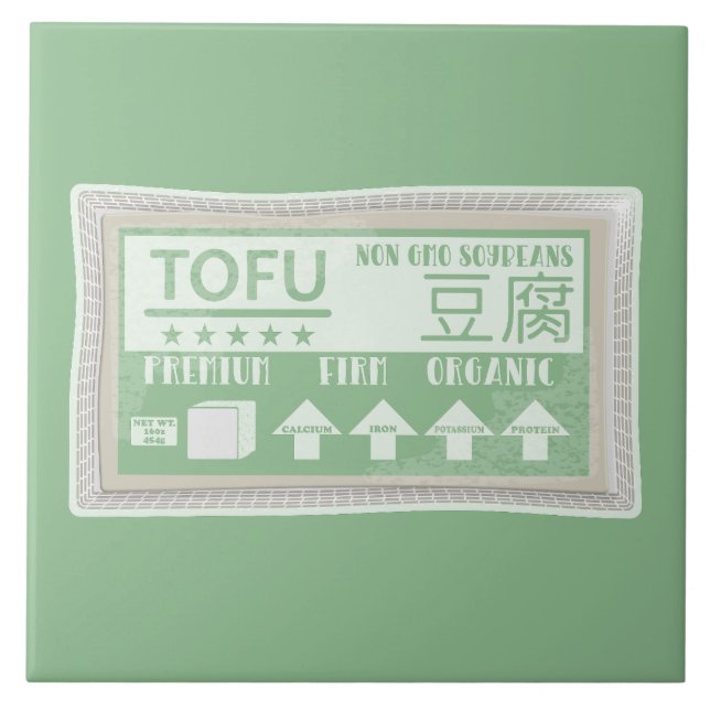 Carreau Tofu Pop art emballage alimentaire (Devant)