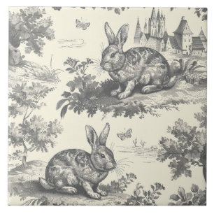Carreau Toile Lapin Vintage Woodland