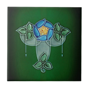 Carreau Tonalité joaillière Art Nouveau Mackintosh Rose 